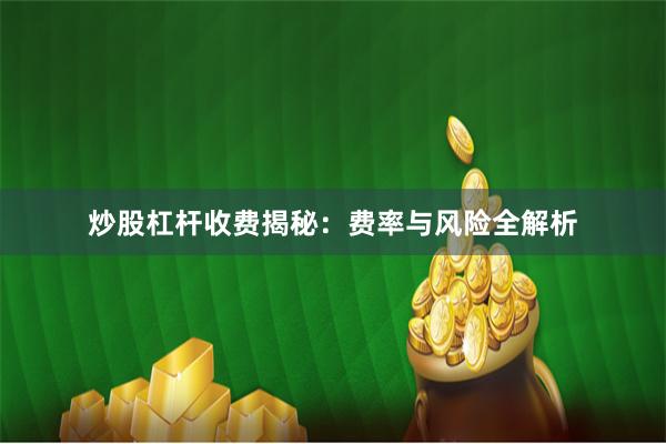 炒股杠杆收费揭秘：费率与风险全解析